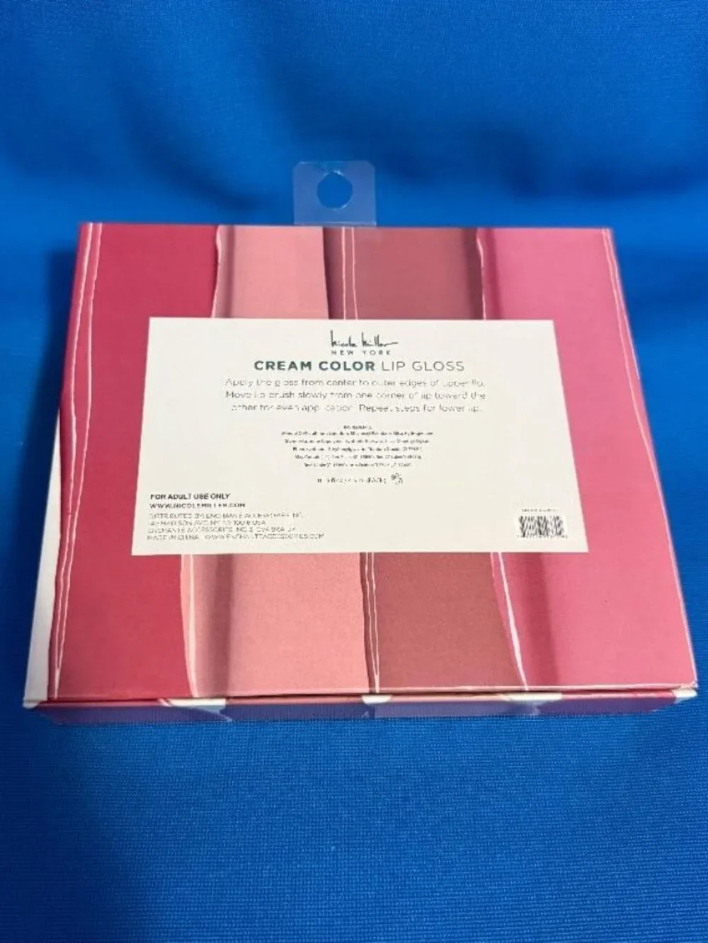NICOLE MILLER NEW YORK 4 PACK ROSY NUDE HIGH SHINE SHADES CREAM COLOR LIP GLOSS